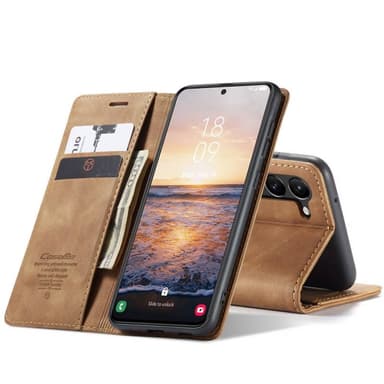 CaseMe Smart Magnet FlipCase Samsung Galaxy S23 Plus - Ruskea