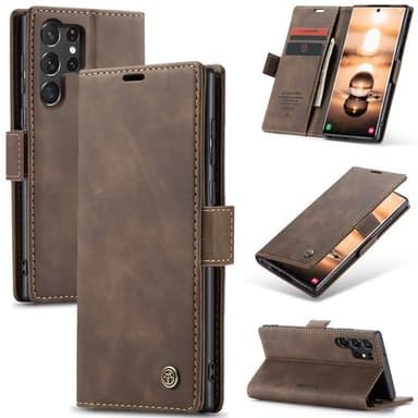 CaseMe Smart Magnet FlipCase Samsung Galaxy S23 Ultra - Coffee