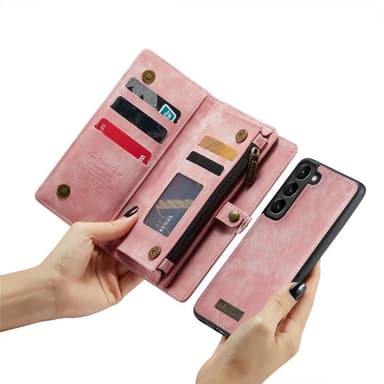 CaseMe Lompakkokotelo 11-kortti Samsung Galaxy S23 - Vaaleanpunainen