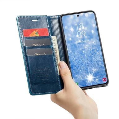 CaseMe Lompakkokotelo 3-kortti Samsung Galaxy S23 - Sininen