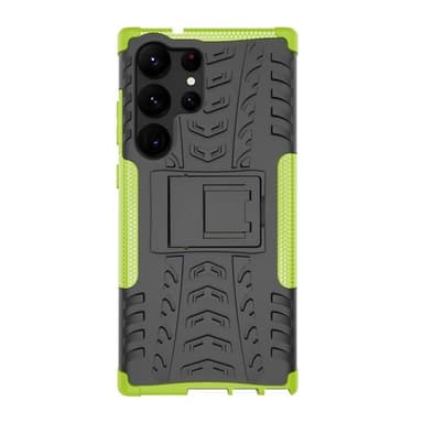 Iskunkestävä kuori jalustalla Samsung Galaxy S23 Ultra - Vihreä