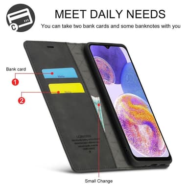 LC.IMEEKE Lompakkokotelo Samsung Galaxy A23 5G - Musta