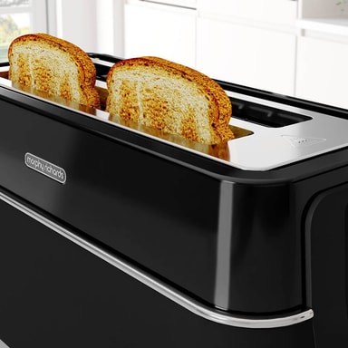 MORPHY RICHARDS Toaster Signature Long Slot Black Gigantti verkkokauppa