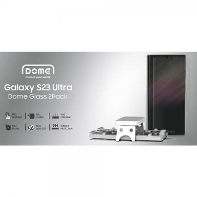 Whitestone Dome Samsung Galaxy S23 Ultra Näytönsuoja Dome Glass 2-pakkaus