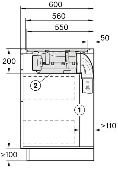 Miele induktiotaso integroidulla liesituulettimella KMDA 7272 FL-U