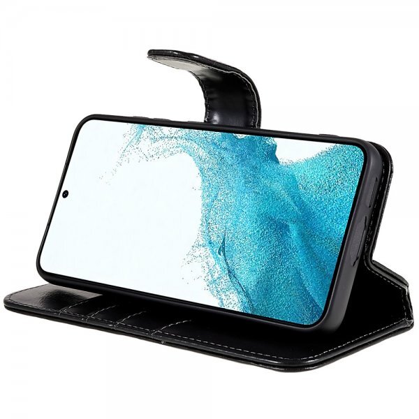 Nordic Covers Samsung Galaxy S23 Kotelo Essential Leather Raven Black