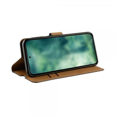 XQISIT Samsung Galaxy S23 Kotelo Slim Wallet Selection Musta