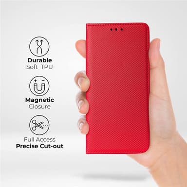 Telone Smart Book Magnet Samsung Galaxy S23 - Punainen