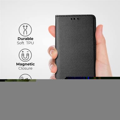 Telone Smart Book Magnet Motorola Moto E22 - Musta