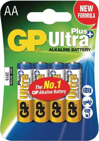 Alkaliparisto AA 1.5 V Ultra+ 4-Blisteri