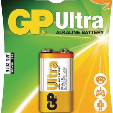 Alkaliparisto 9 V Ultra 1-Blisteri