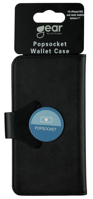 Gear iPhone 6/6S/7 PopSockets lompakkokotelo (musta)