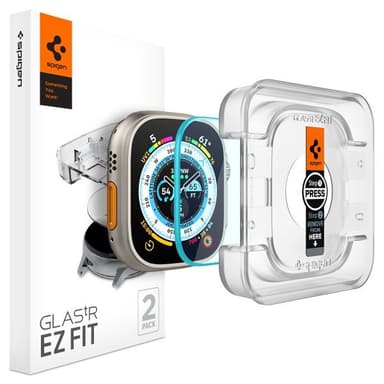 Spigen Apple Watch Ultra Näytönsuoja GLAS.tR EZ Fit 2-pakkaus