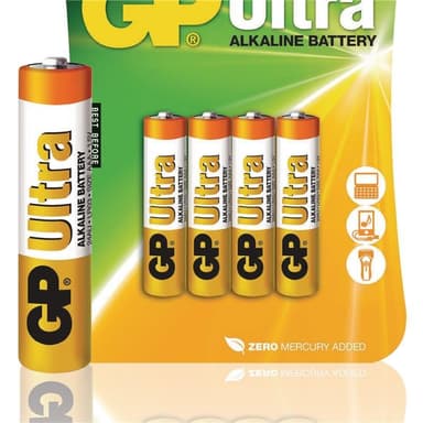 Alkaliparisto AAA 1.5 V Ultra 4-Blisteri