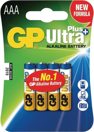 Alkaliparisto AAA 1.5 V Ultra+ 4-Blisteri