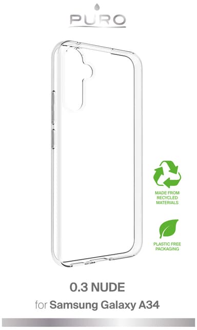 Puro Samsung Galaxy A34 5G 0.3 Nude suojakuori (läpinäkyvä)