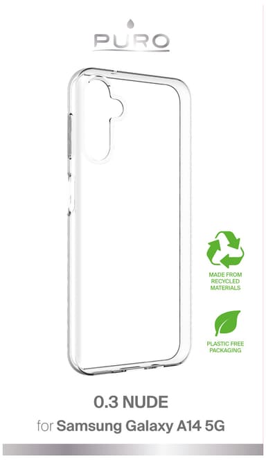 Puro Samsung Galaxy A14 5G 0.3 Nude suojakuori (läpinäkyvä)