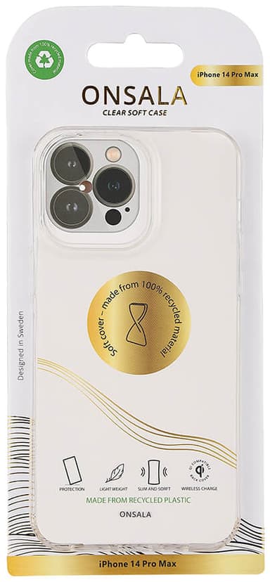 Onsala Recycled iPhone 14 Pro Max suojakuori (läpinäkyvä)