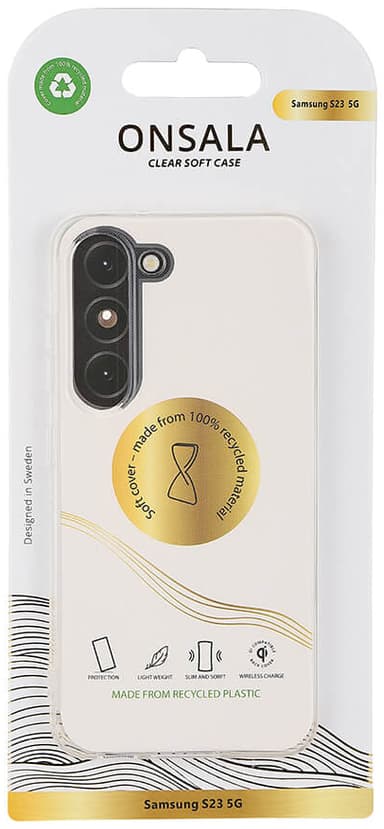 Onsala Recycled Samsung Galaxy S23 suojakuori (läpinäkyvä)