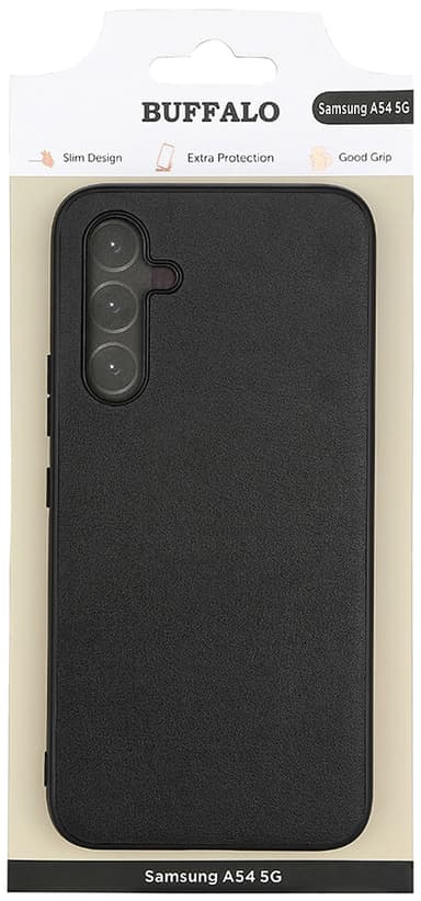 Buffalo Samsung Galaxy A54 5G Backcover suojakuori (musta)