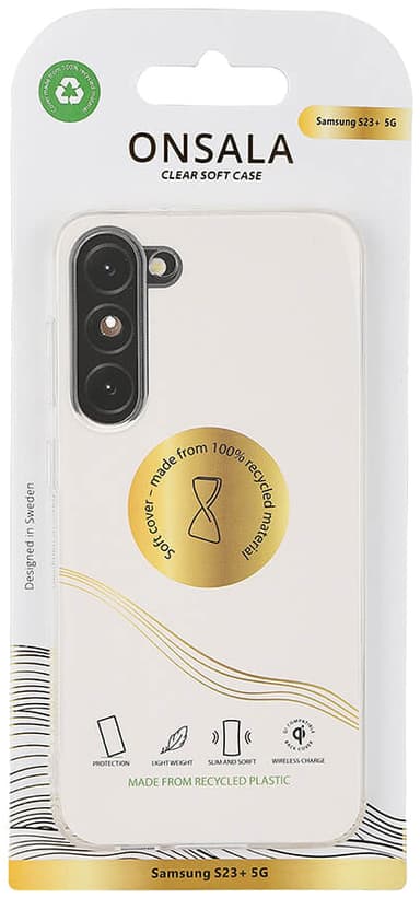 Onsala Recycled Samsung Galaxy S23+ suojakuori (läpinäkyvä)