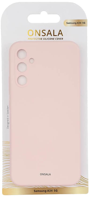 Onsala Silicone Samsung Galaxy A34 5G suojakuori (pinkki)