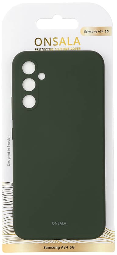Onsala Silicone Samsung Galaxy A34 5G suojakuori (vihreä)