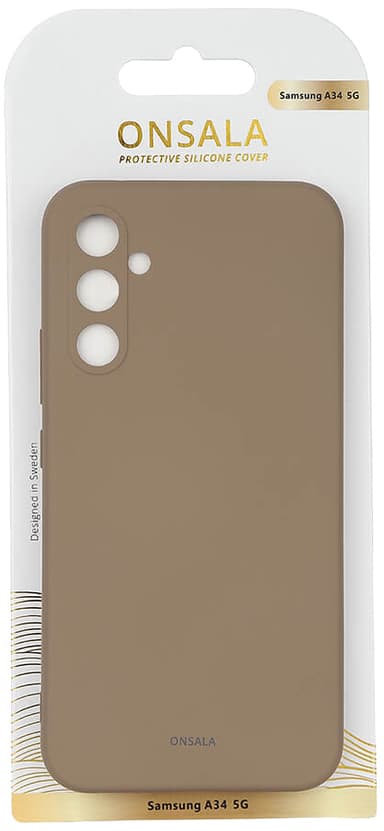 Onsala Silicone Samsung Galaxy A34 5G suojakuori (beige)