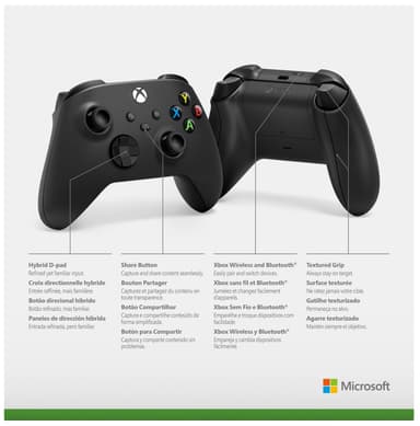 Microsoft Xbox Wireless langaton ohjain (hiilenmusta)
