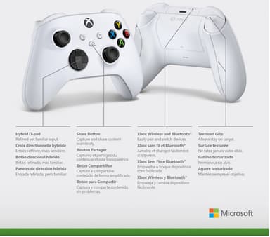 Microsoft Xbox Wireless langaton ohjain (valkoinen)