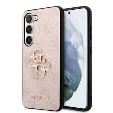 Guess Samsung Galaxy S23 Kuori 4G Logo Vaaleanpunainen