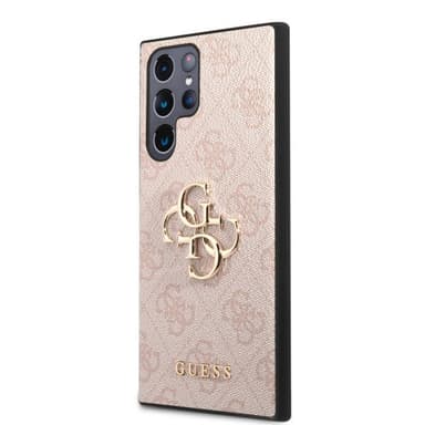 Guess Samsung Galaxy S23 Ultra Kuori 4G Logo Vaaleanpunainen