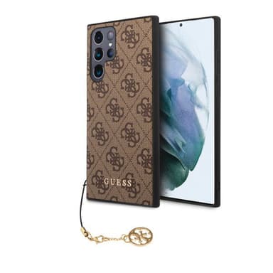 Guess Samsung Galaxy S23 Ultra Kuori 4G Charms Ruskea