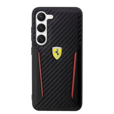 Ferrari Samsung Galaxy S23 Plus Kuori Carbon & Stripe Musta