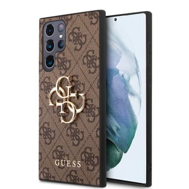 Guess Samsung Galaxy S23 Ultra Kuori 4G Logo Ruskea