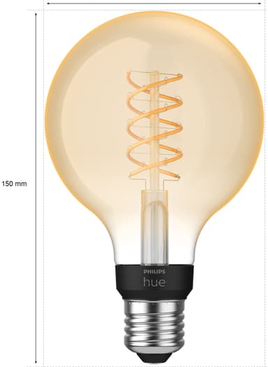Philips Hue W Globe lamppu 7,2 W Filament G93 E27