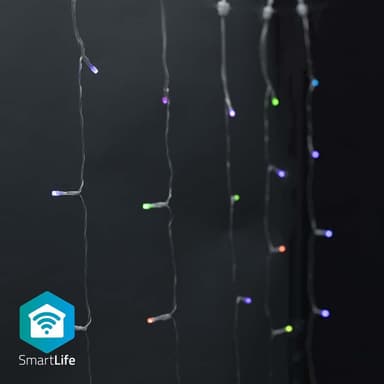Nedis Älykäs jouluvalot | Verho | Wi-Fi | RGB | 180 LED's | 3 m | Android™ / IOS