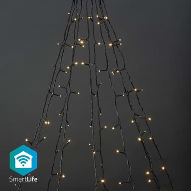 Nedis Älykäs jouluvalot | Puu | Wi-Fi | Lämmin Valkoinen | 200 LED's | 20.0 m | 10 x 2 m | Android™ / IOS