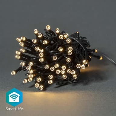 Nedis Älykäs jouluvalot | Nauha | Wi-Fi | Lämmin Valkoinen | 50 LED's | 5.00 m | Android™ / IOS