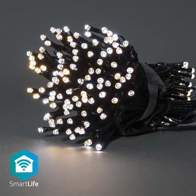 Nedis Älykäs jouluvalot | Nauha | Wi-Fi | Lämpimästä kylmään valkoiseen | 200 LED's | 20.0 m | Android™ / IOS