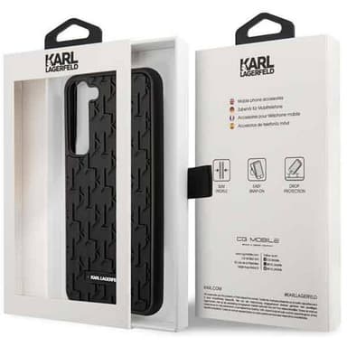 Karl Lagerfeld 3D monogram Samsung Galaxy S23 - Musta