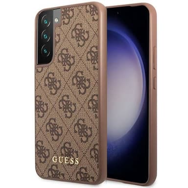 Guess Hardcase 4G metal gold logo Samsung Galaxy S23 - Ruskea