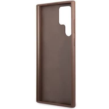 Guess Hardcase 4G metal gold logo Samsung Galaxy S23 Ultra - Ruskea