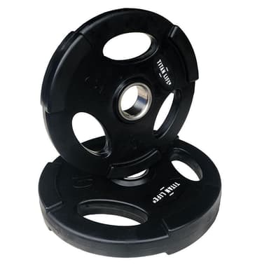 Titan LIFE Weight Disc Rubber. Ø50mm. Black, Levypainot Kumipäällyste 10 kg