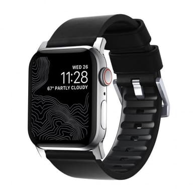 NOMAD Apple Watch 42/44/45mm/Apple Watch Ultra Ranneke Active Band Pro Svart Silver