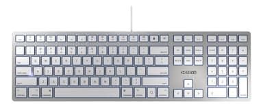 Cherry KC 6000 Slim näppäimistö Mac-tietokoneille, pohjoism. as., hop.