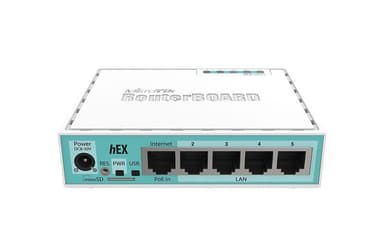 Mikrotik RB750 hEX 256MB 5xGLAN cabinet and power L4