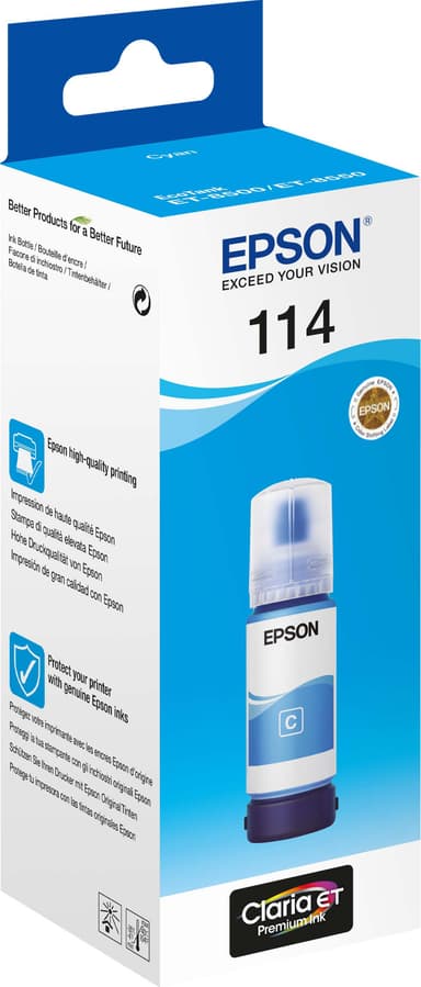 EPSON 114 EcoTank Cyan mustepullo