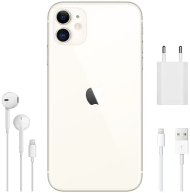 iPhone 11 älypuhelin 64 GB (valkoinen)