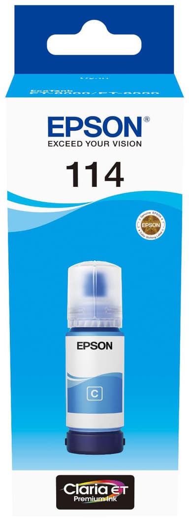 EPSON 114 EcoTank Cyan mustepullo